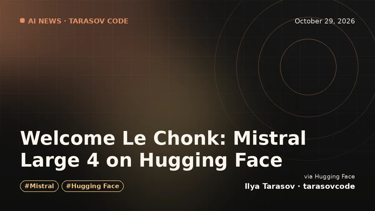 Welcome Le Chonk: Mistral Large 4 on Hugging Face