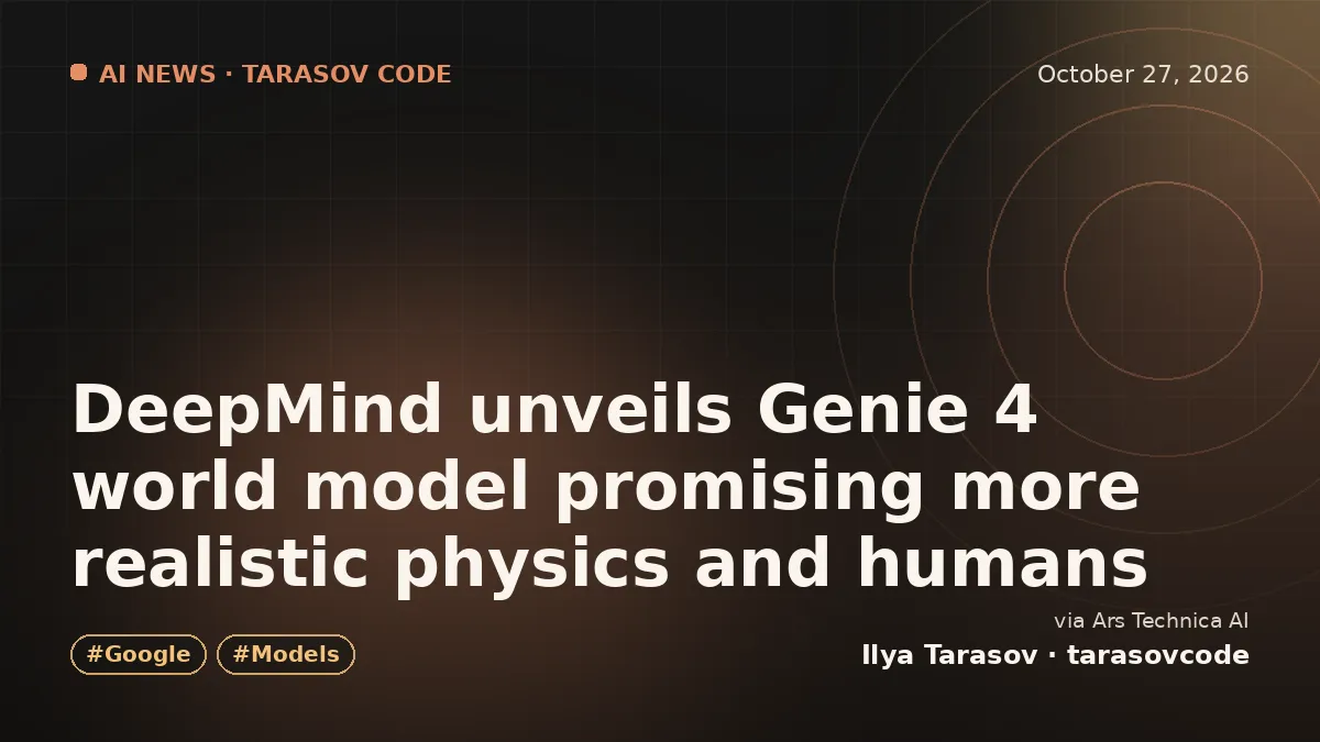 DeepMind unveils Genie 4 world model promising more realistic physics and humans