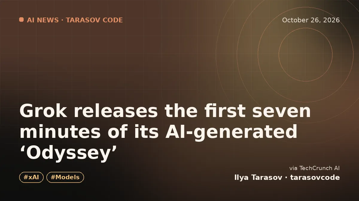Grok releases the first seven minutes of its AI-generated ‘Odyssey’