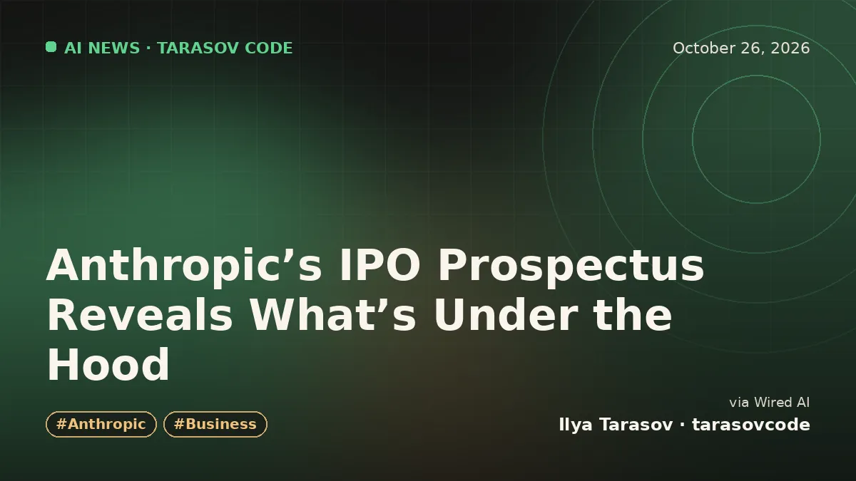 Anthropic’s IPO Prospectus Reveals What’s Under the Hood