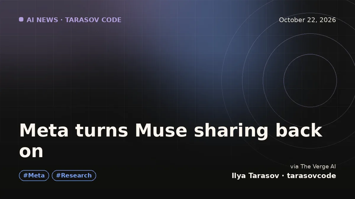 Meta turns Muse sharing back on