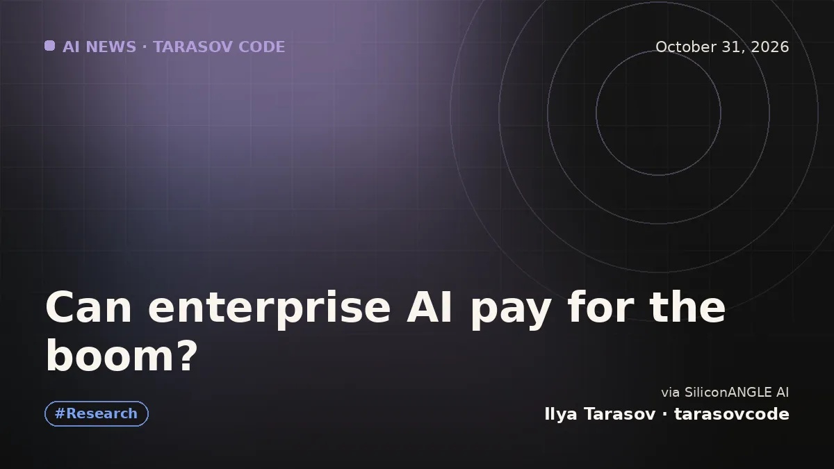 Can enterprise AI pay for the boom?