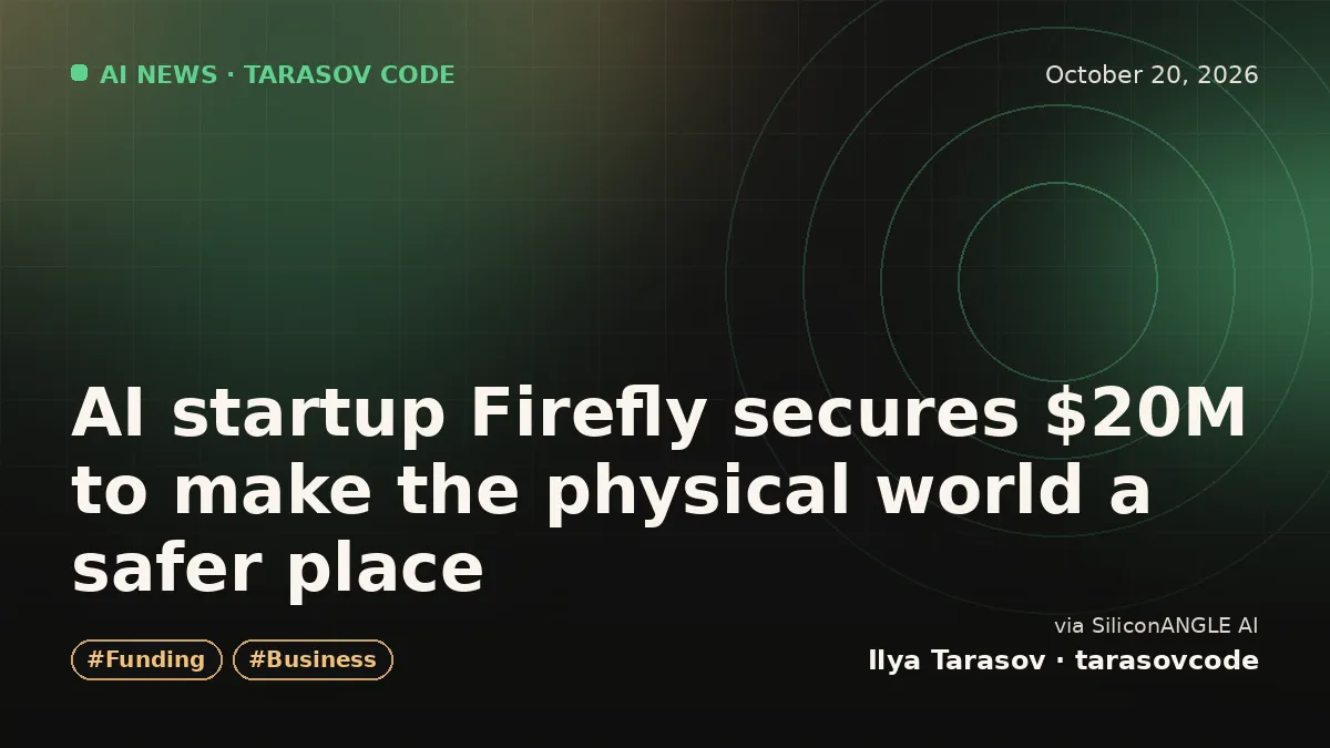 AI startup Firefly secures $20M to make the physical world a safer place