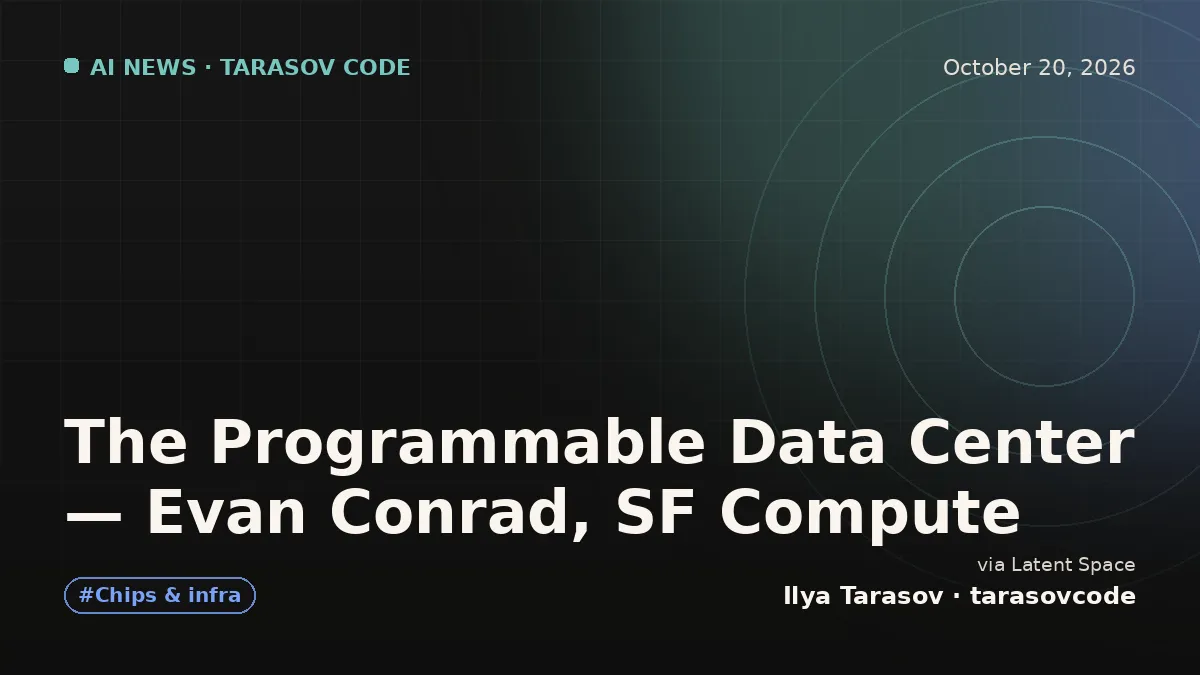 The Programmable Data Center — Evan Conrad, SF Compute