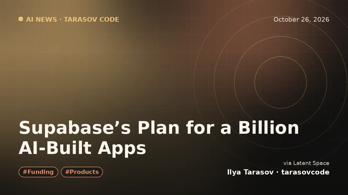 Supabase’s Plan for a Billion AI-Built Apps