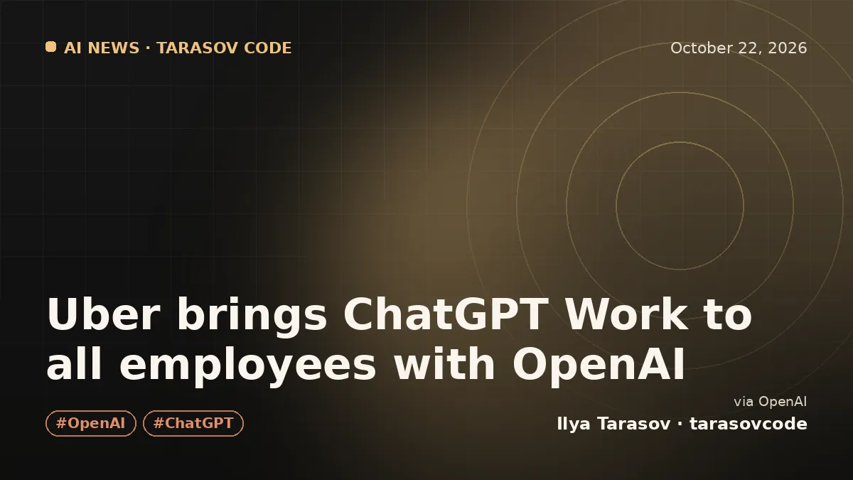 Uber brings ChatGPT Work to all employees with OpenAI