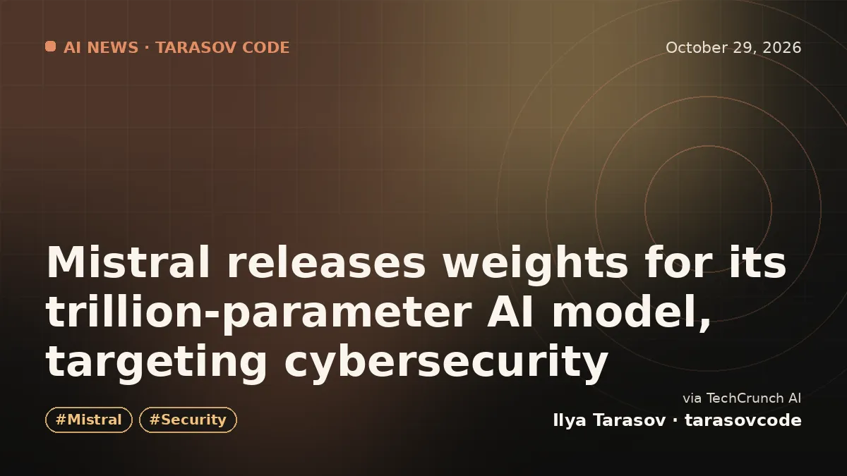 Mistral releases weights for its trillion-parameter AI model, targeting cybersecurity