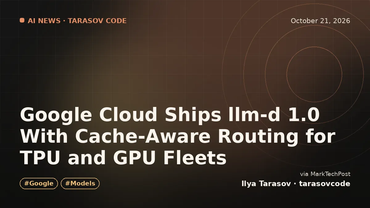 Google Cloud Ships llm-d 1.0 With Cache-Aware Routing for TPU and GPU Fleets