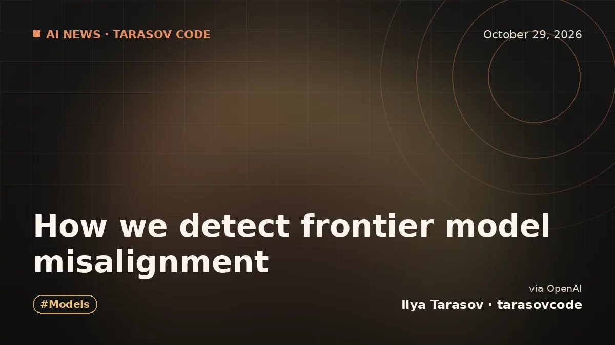 How we detect frontier model misalignment