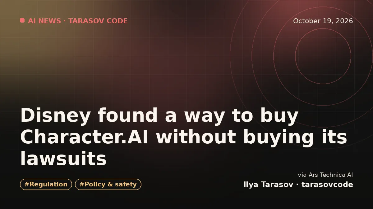 Disney found a way to buy Character.AI without buying its lawsuits