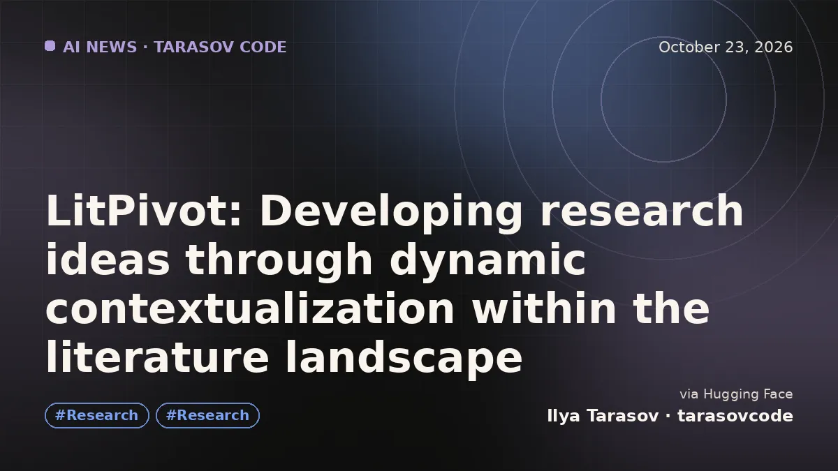 LitPivot: Developing research ideas through dynamic contextualization within the literature landscape