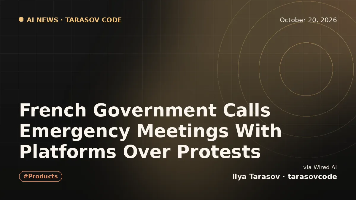 French Government Calls Emergency Meetings With Platforms Over Protests