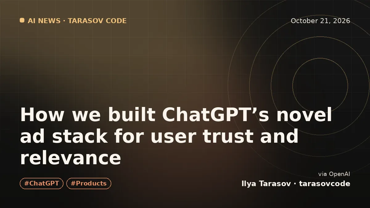 How we built ChatGPT’s novel ad stack for user trust and relevance