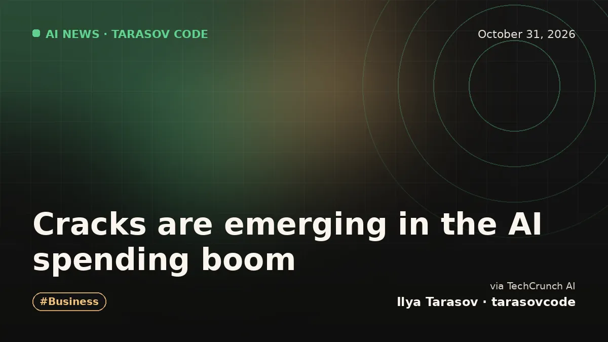 Cracks are emerging in the AI spending boom