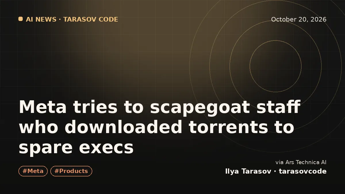 Meta tries to scapegoat staff who downloaded torrents to spare execs