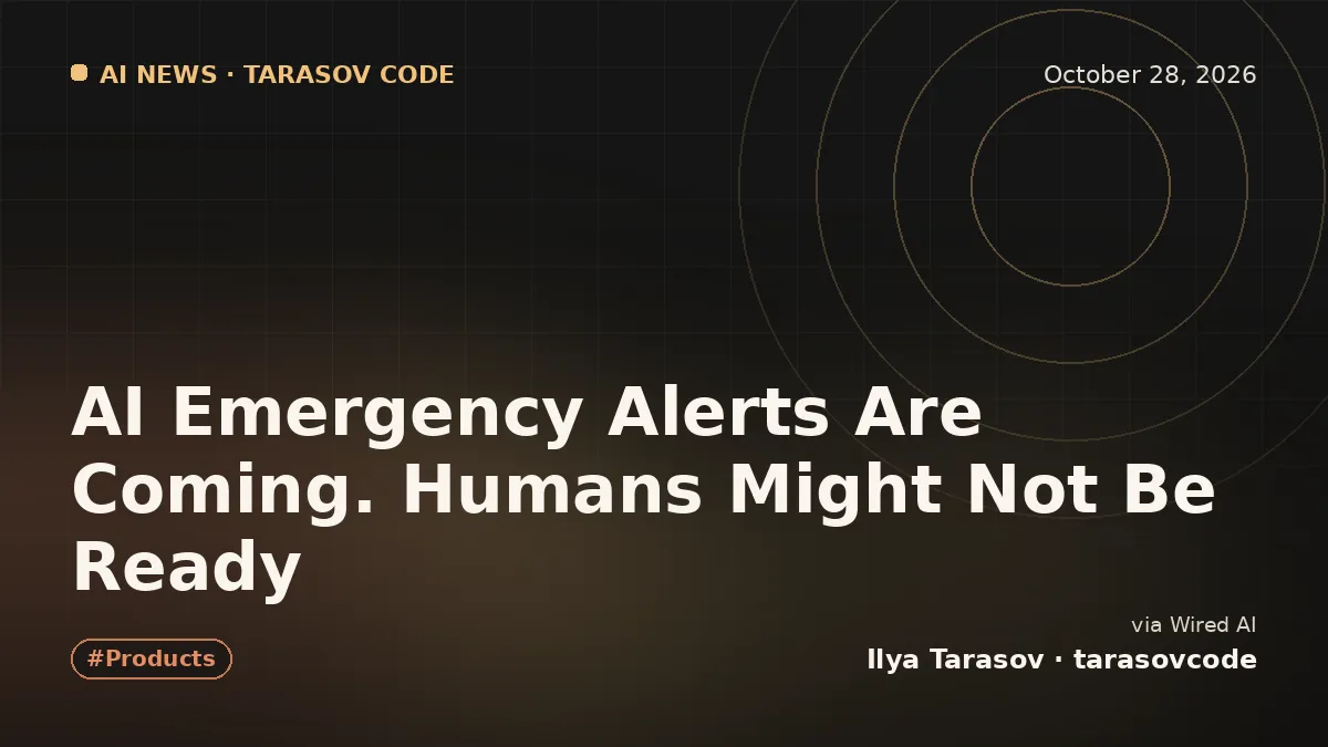 AI Emergency Alerts Are Coming. Humans Might Not Be Ready
