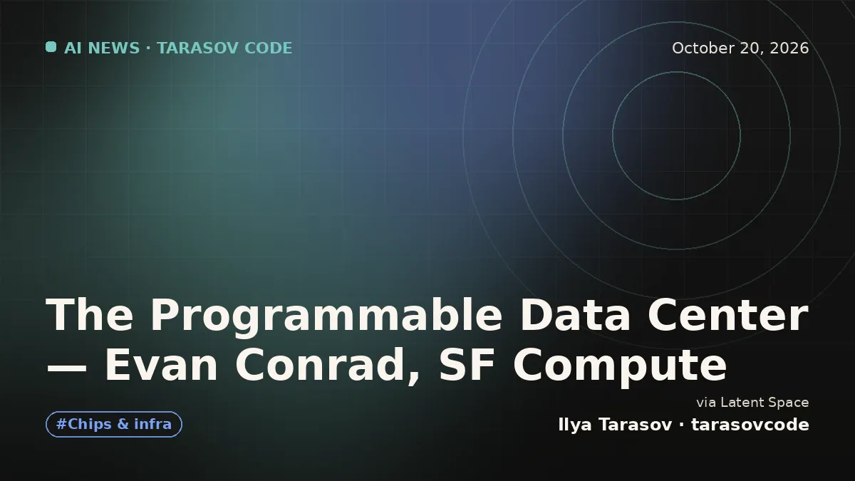 The Programmable Data Center — Evan Conrad, SF Compute