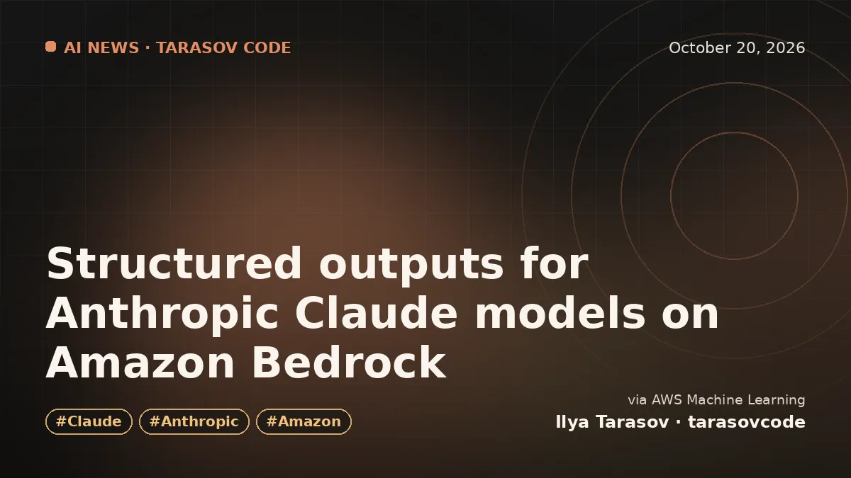 Structured outputs for Anthropic Claude models on Amazon Bedrock