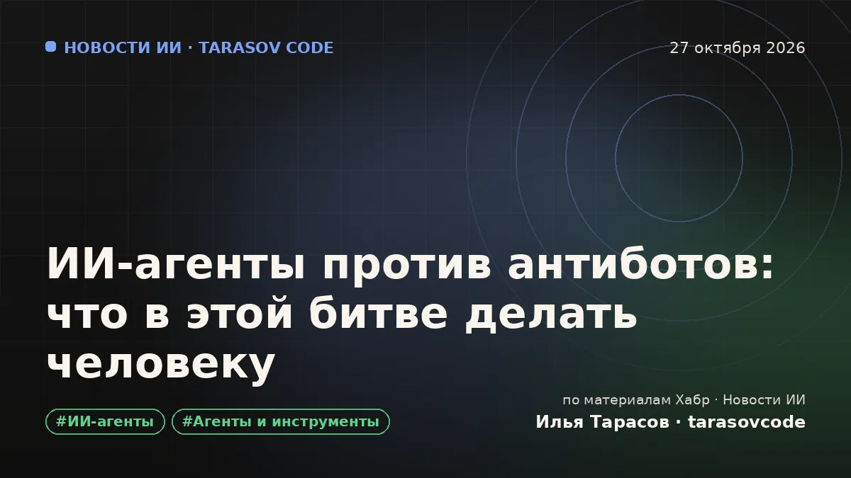 ИИ-агенты против антиботов: что в этой битве делать человеку