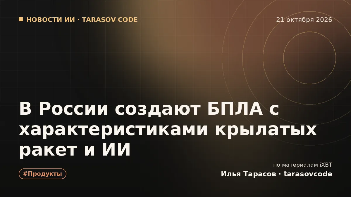 В России создают БПЛА с характеристиками крылатых ракет и ИИ