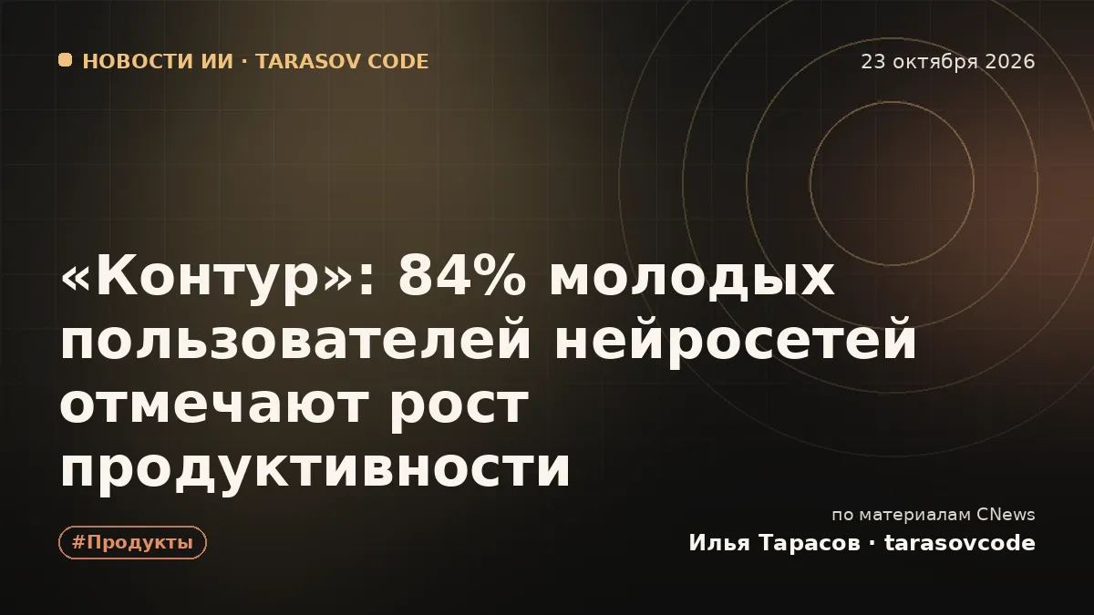 «Контур»: 84% молодых пользователей нейросетей отмечают рост продуктивности