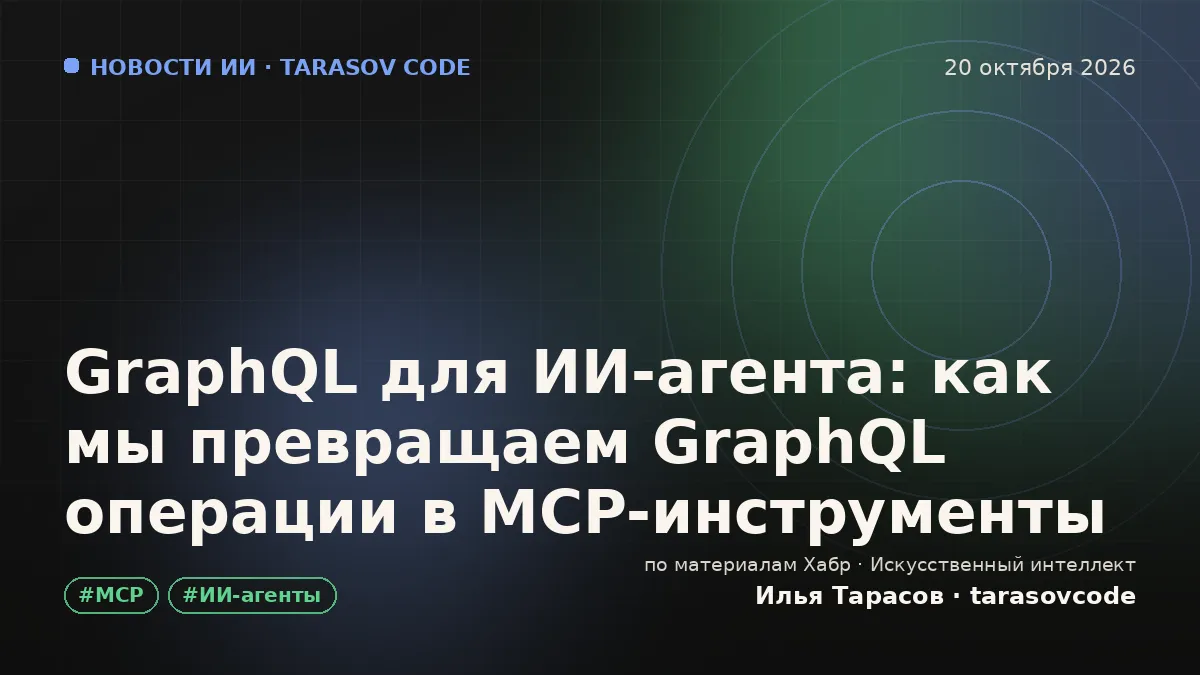 GraphQL для ИИ-агента: как мы превращаем GraphQL операции в MCP-инструменты