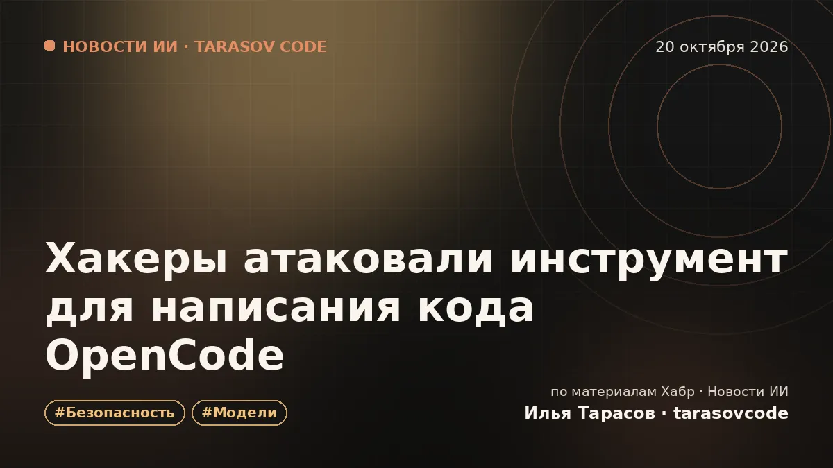 Хакеры атаковали инструмент для написания кода OpenCode