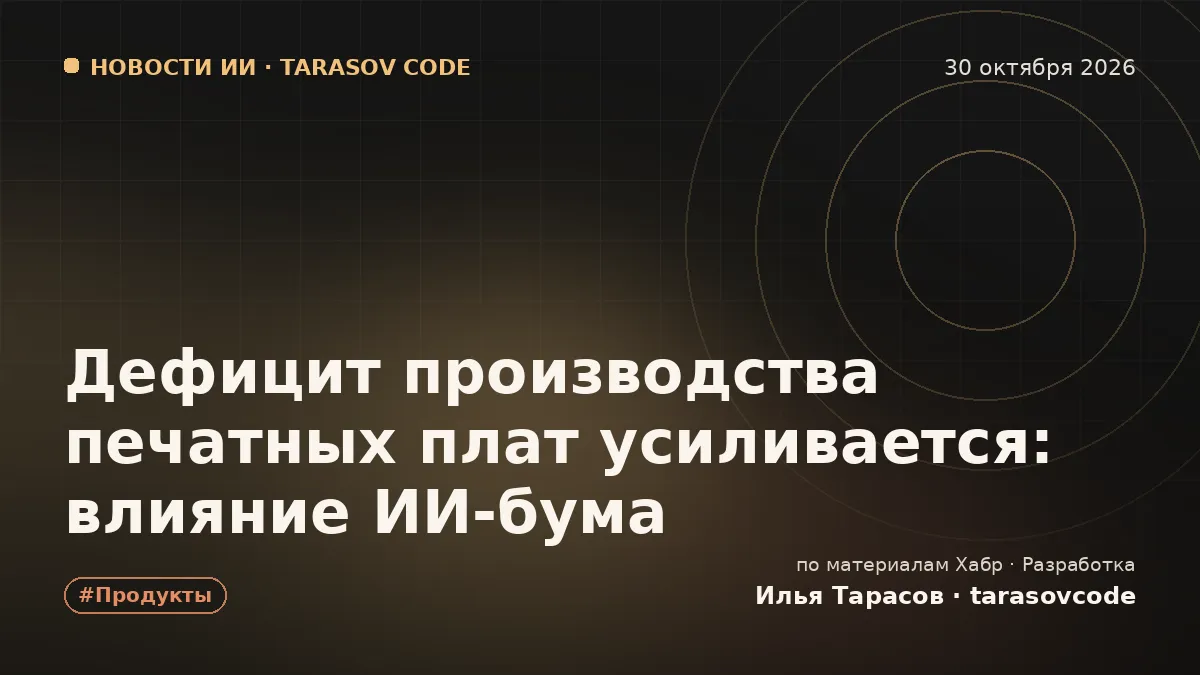 Дефицит производства печатных плат усиливается: влияние ИИ-бума