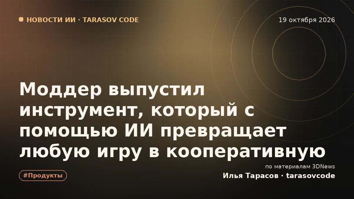 Моддер выпустил инструмент, который с помощью ИИ превращает любую игру в кооперативную