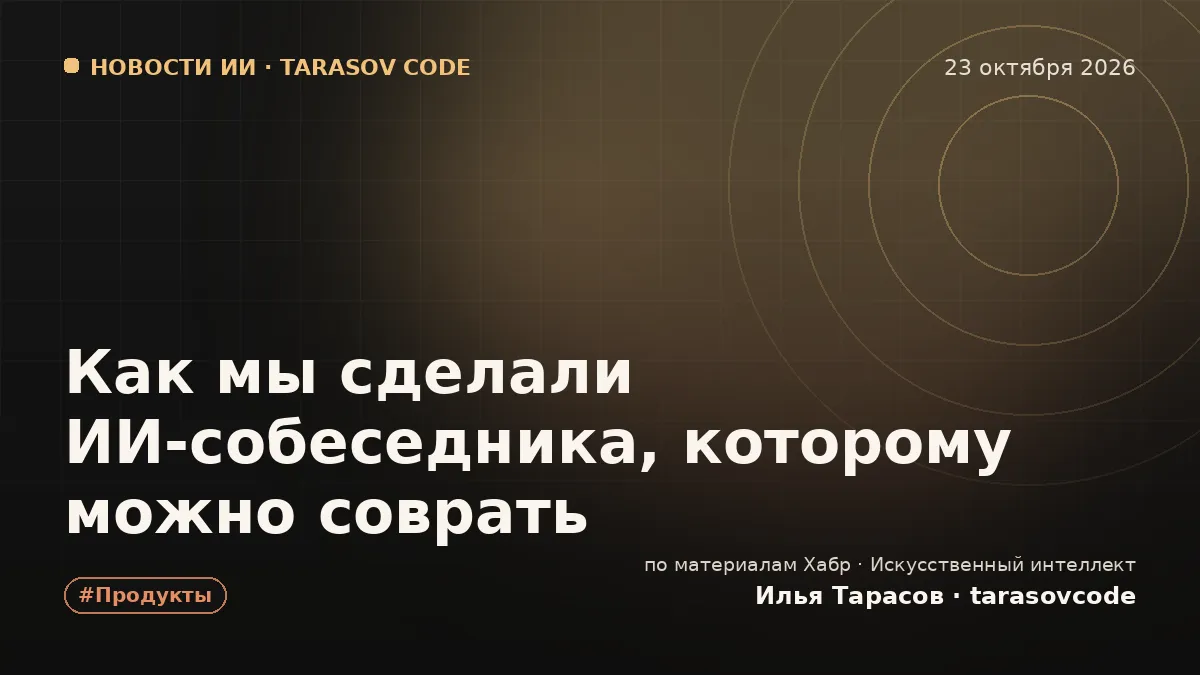 Как мы сделали ИИ-собеседника, которому можно соврать