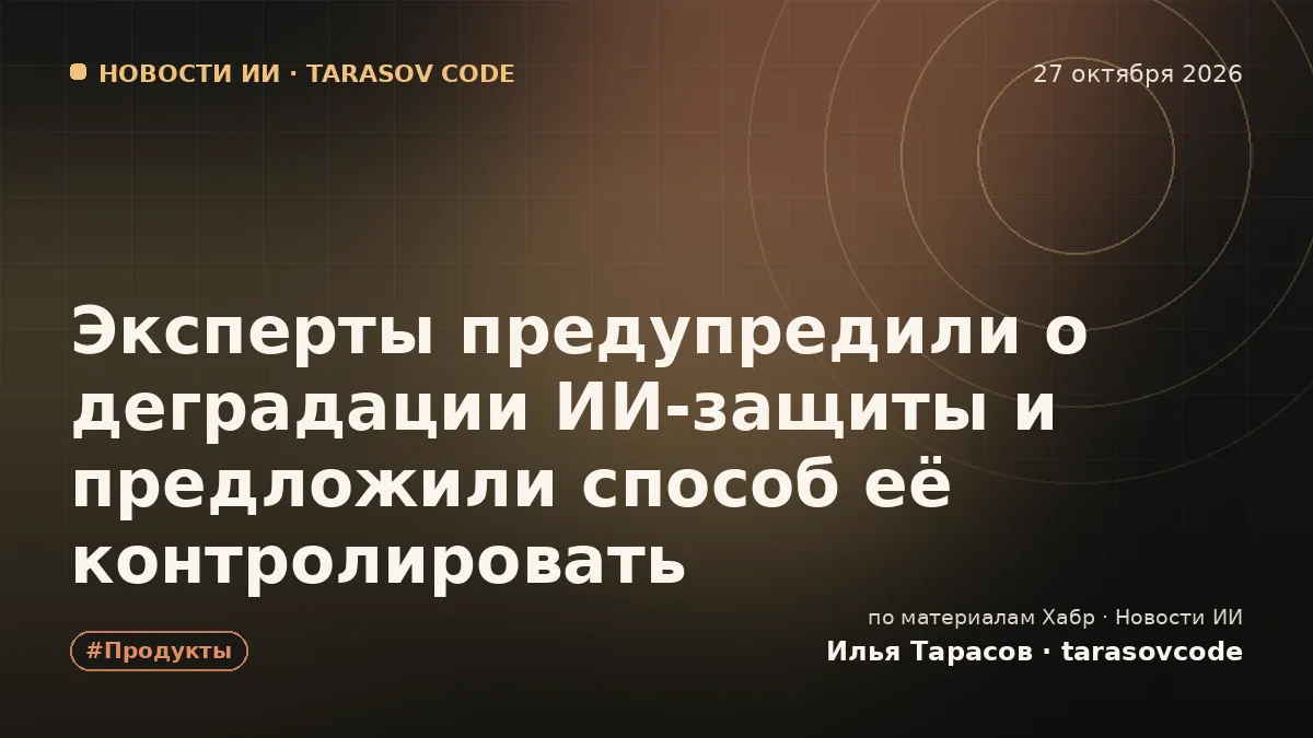 Эксперты предупредили о деградации ИИ-защиты и предложили способ её контролировать