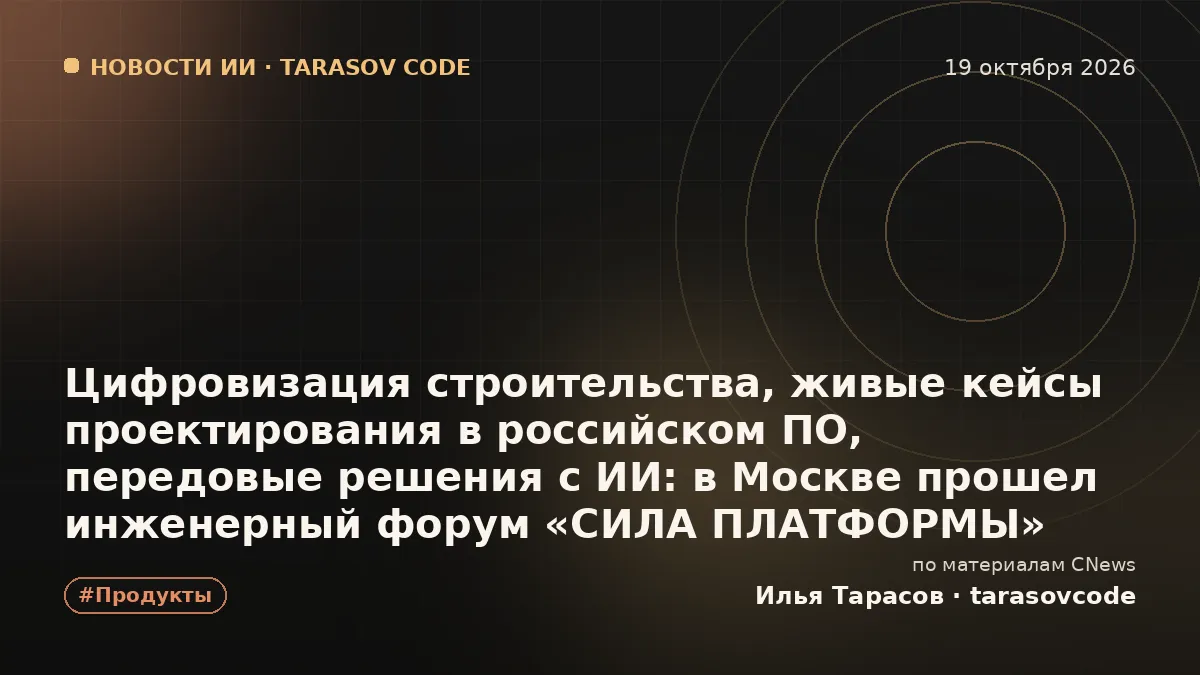 Цифровизация строительства, живые кейсы проектирования в российском ПО, передовые решения с ИИ: в Москве прошел инженерный форум «СИЛА ПЛАТФОРМЫ»