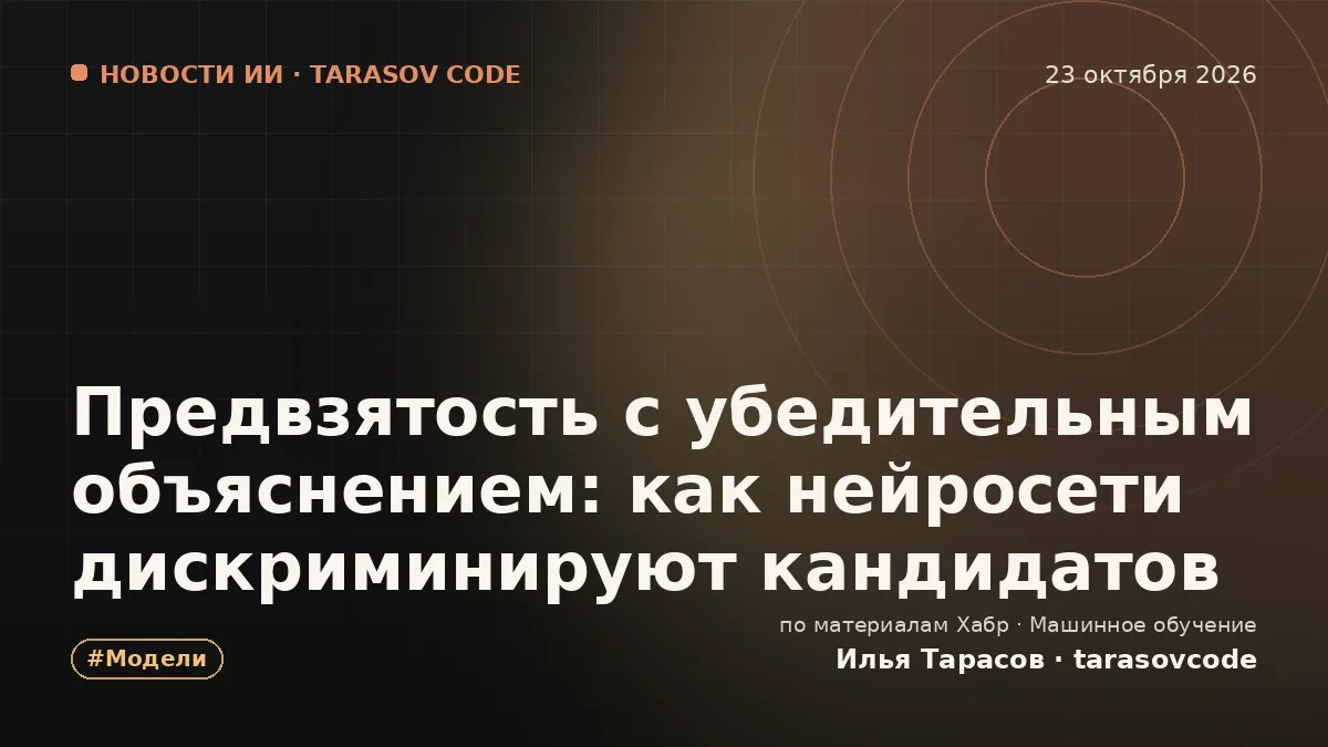 Предвзятость с убедительным объяснением: как нейросети дискриминируют кандидатов