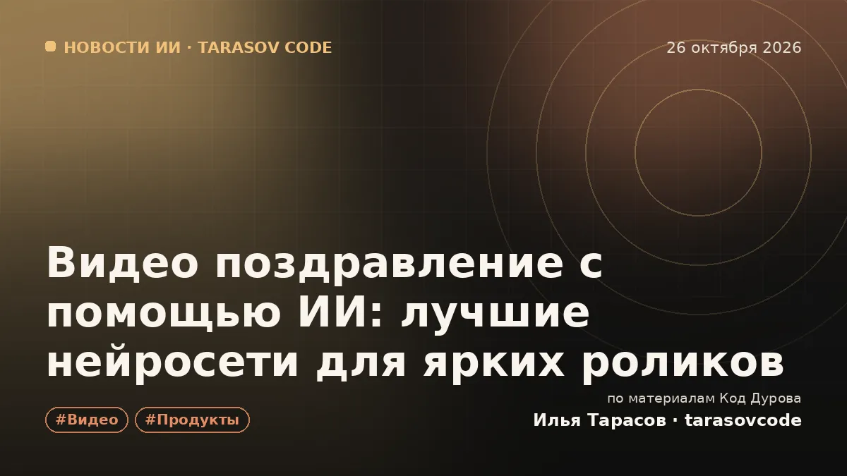 Видео поздравление с помощью ИИ: лучшие нейросети для ярких роликов