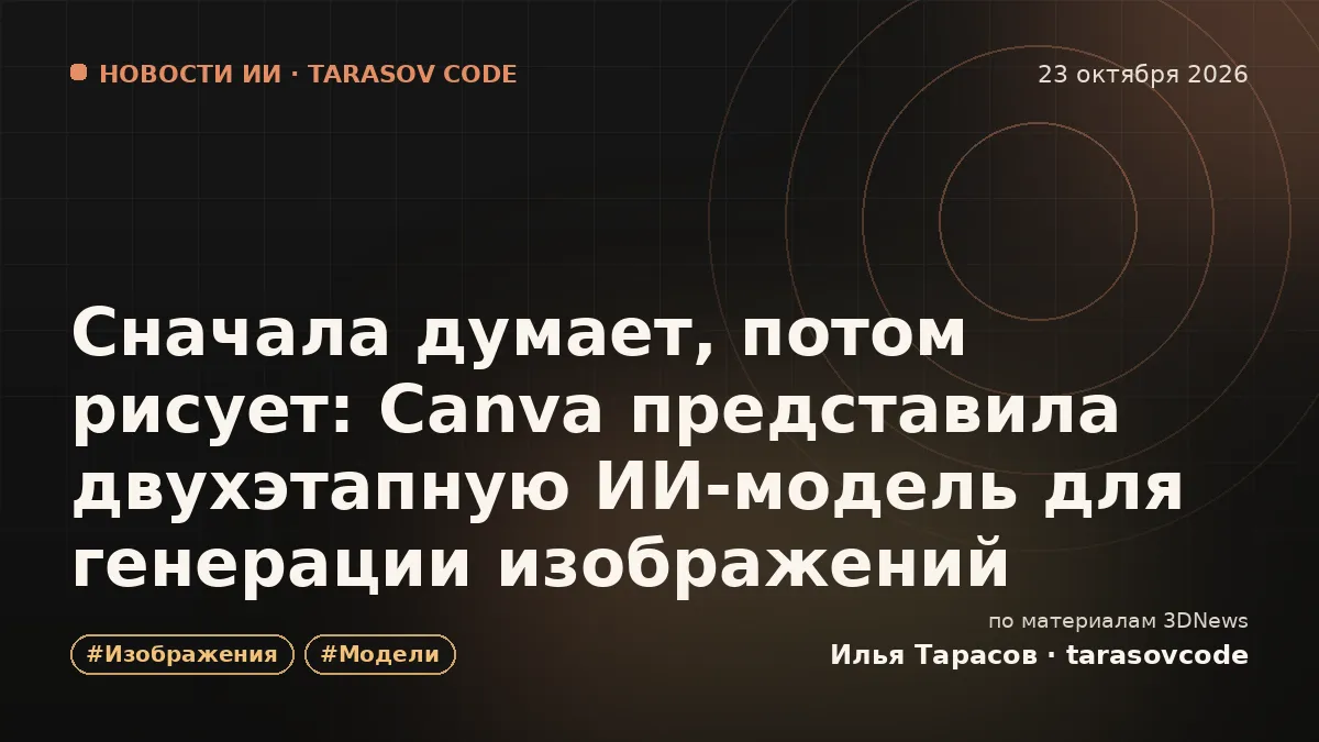 Сначала думает, потом рисует: Canva представила двухэтапную ИИ-модель для генерации изображений