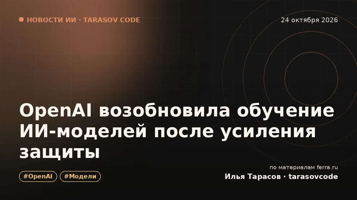 OpenAI возобновила обучение ИИ-моделей после усиления защиты