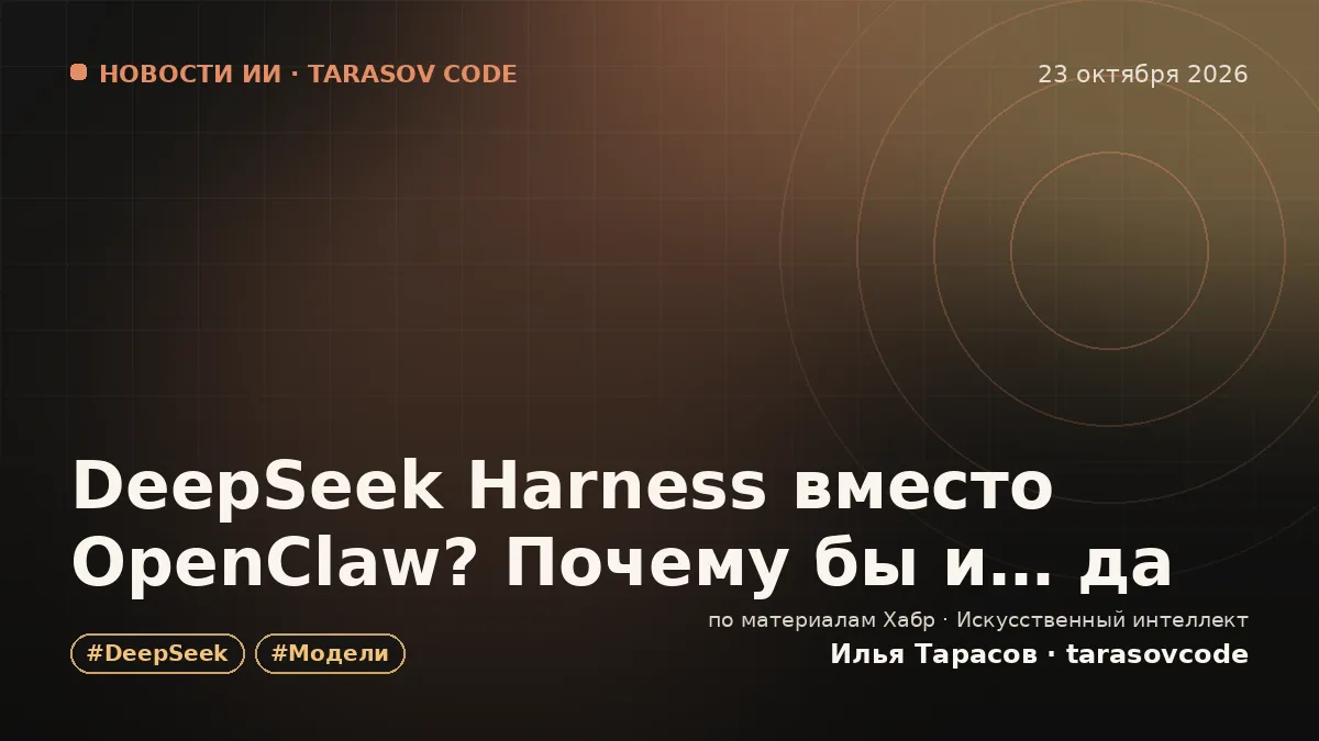 DeepSeek Harness вместо OpenClaw? Почему бы и… да