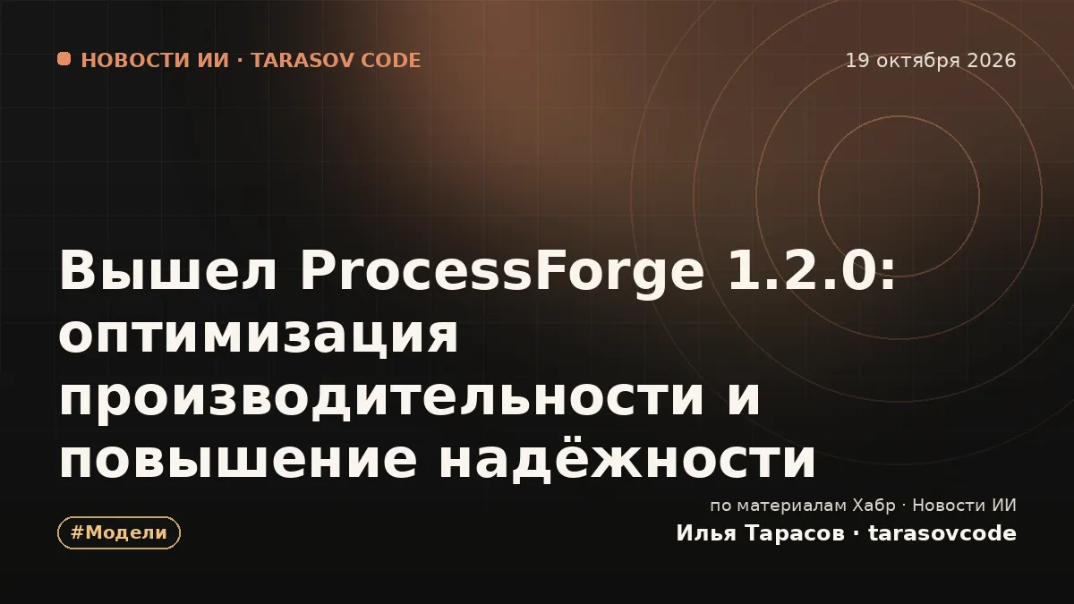 Вышел ProcessForge 1.2.0: оптимизация производительности и повышение надёжности