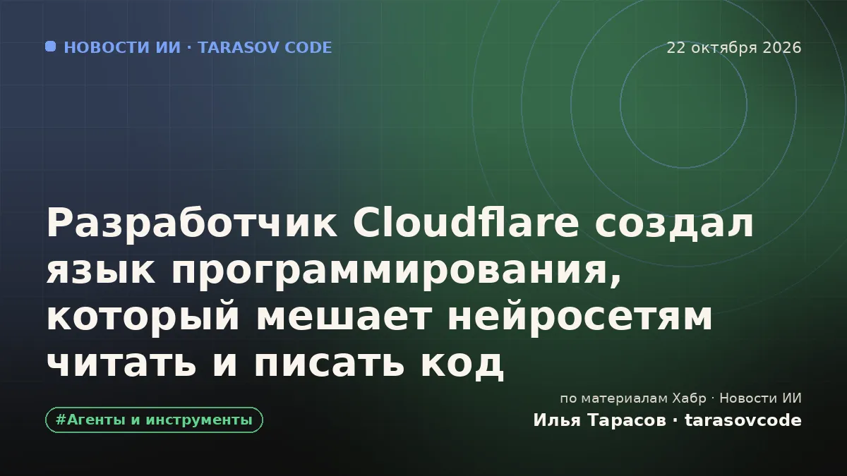 Разработчик Cloudflare создал язык программирования, который мешает нейросетям читать и писать код