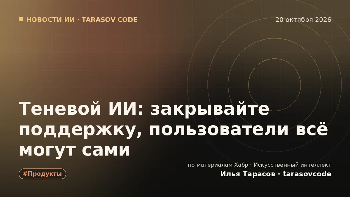 Теневой ИИ: закрывайте поддержку, пользователи всё могут сами
