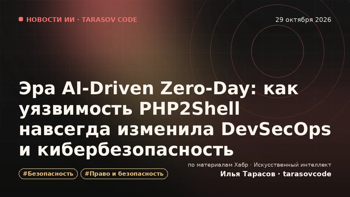 Эра AI-Driven Zero-Day: как уязвимость PHP2Shell навсегда изменила DevSecOps и кибербезопасность