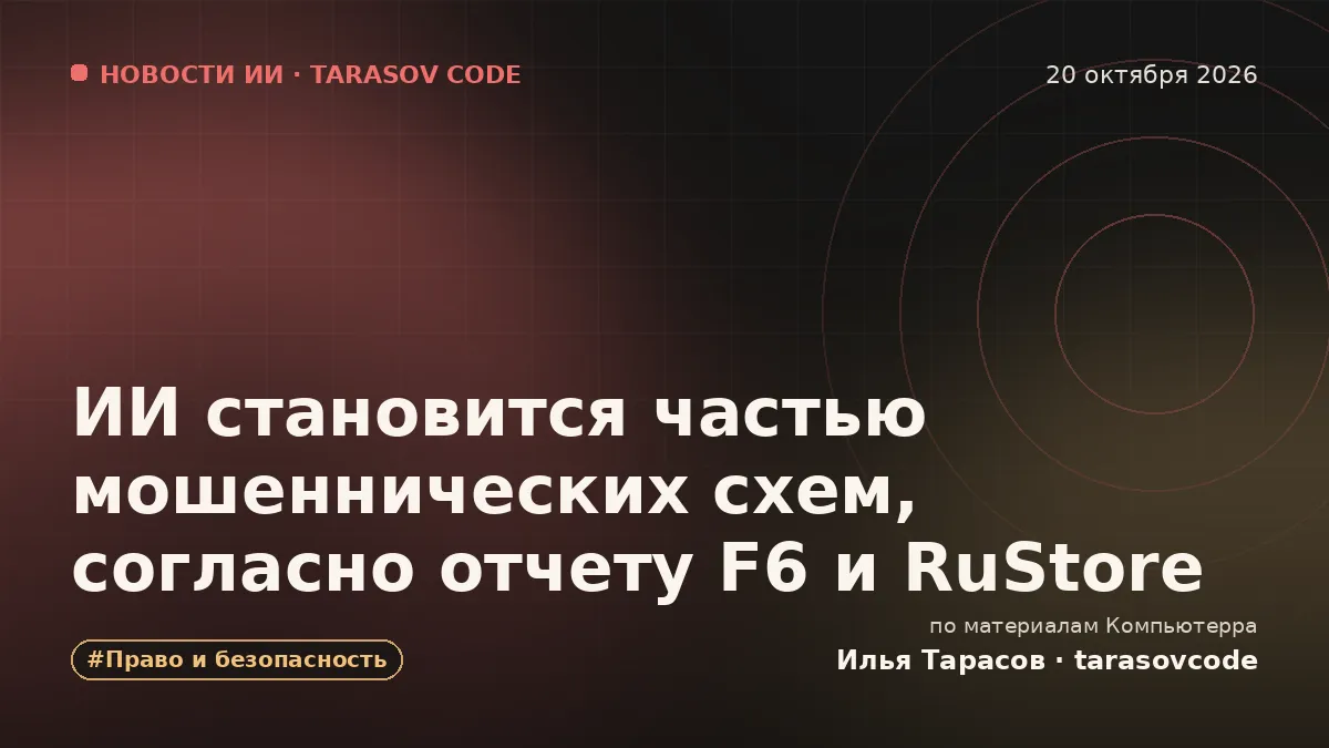 ИИ становится частью мошеннических схем, согласно отчету F6 и RuStore
