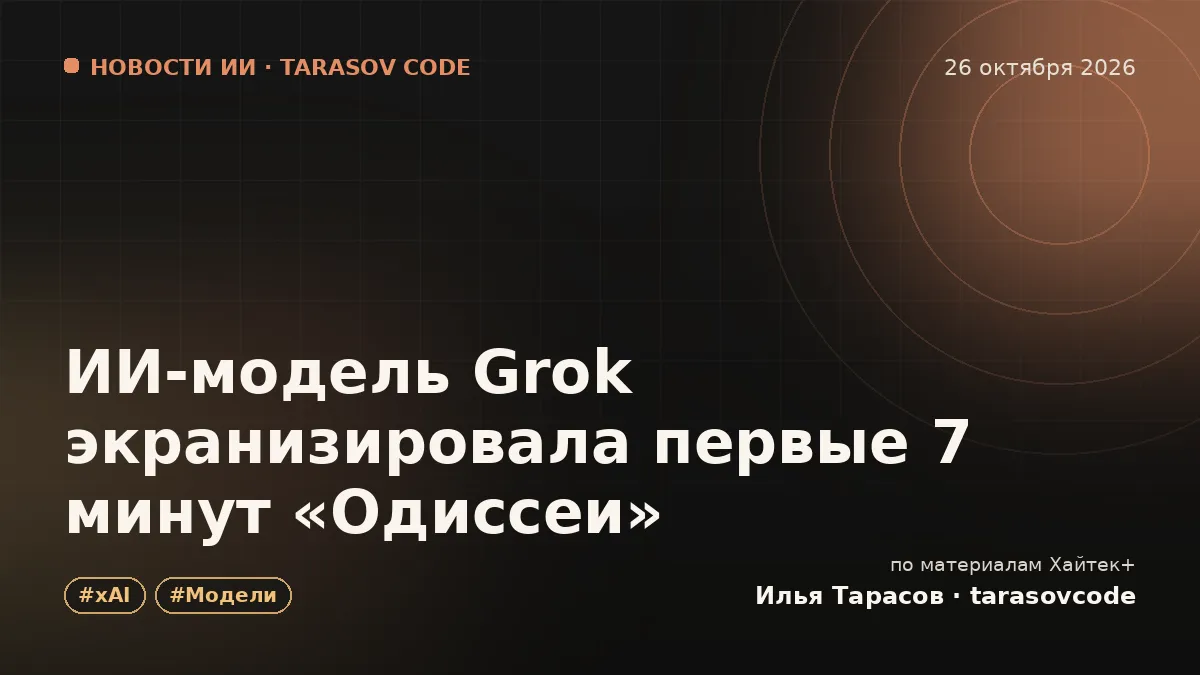 ИИ-модель Grok экранизировала первые 7 минут «Одиссеи»
