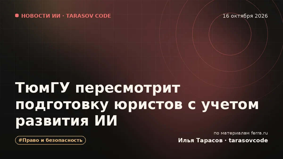 ТюмГУ пересмотрит подготовку юристов с учетом развития ИИ