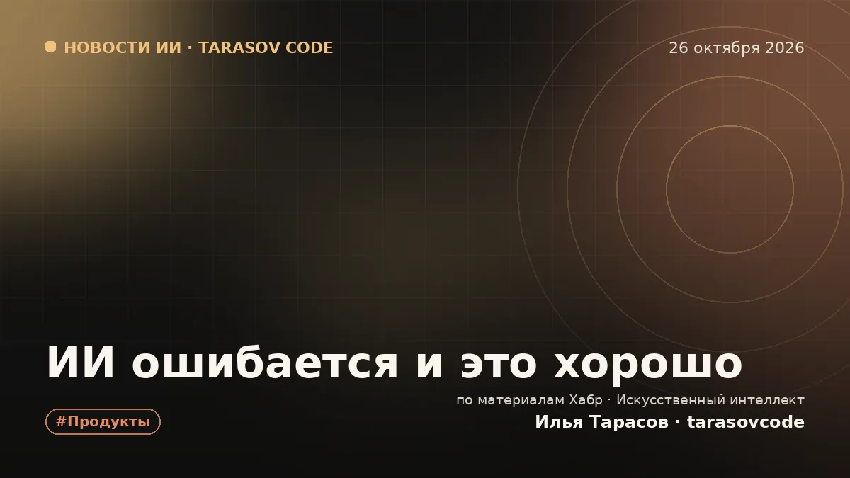 ИИ ошибается и это хорошо