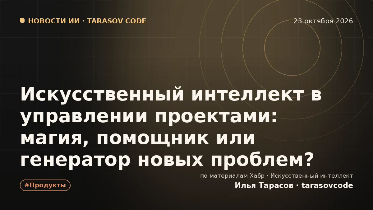 Искусственный интеллект в управлении проектами: магия, помощник или генератор новых проблем?