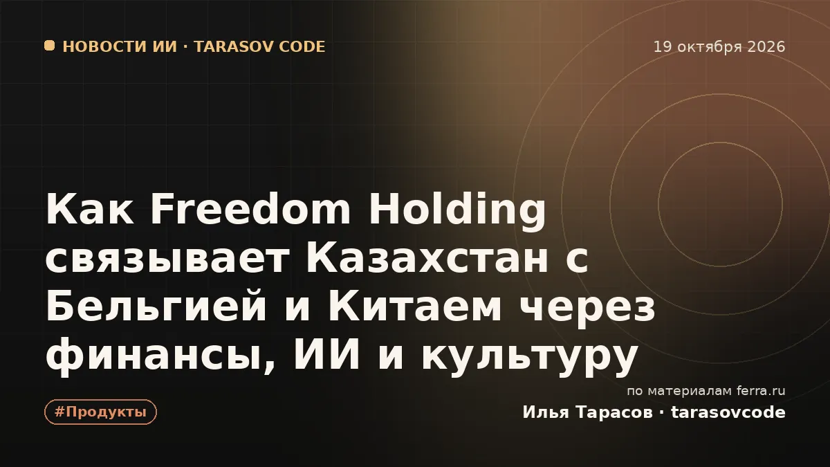 Как Freedom Holding связывает Казахстан с Бельгией и Китаем через финансы, ИИ и культуру