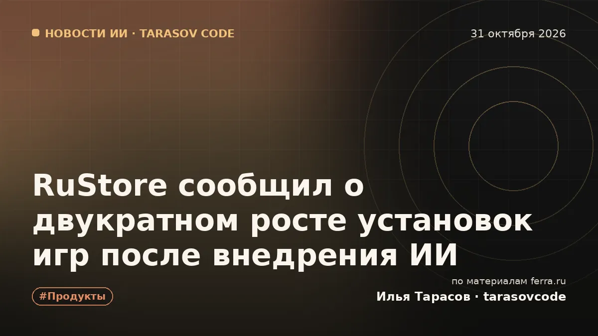 RuStore сообщил о двукратном росте установок игр после внедрения ИИ