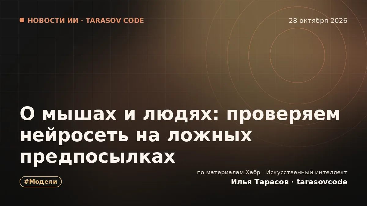 О мышах и людях: проверяем нейросеть на ложных предпосылках
