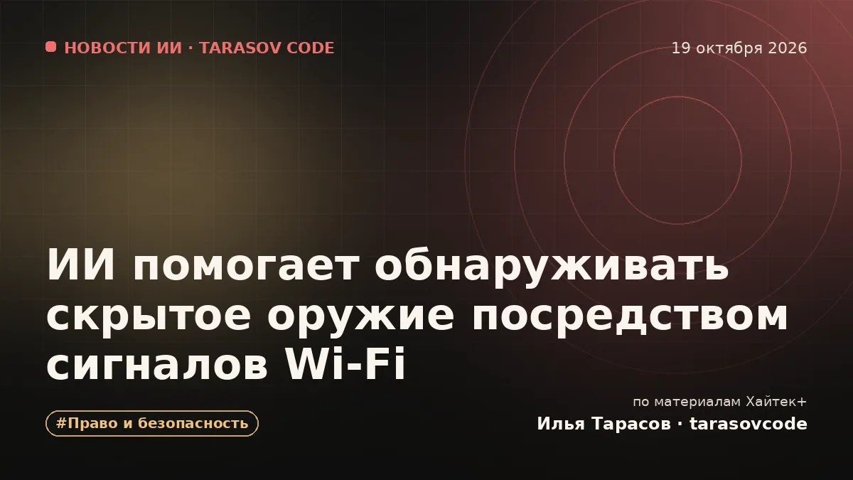 ИИ помогает обнаруживать скрытое оружие посредством сигналов Wi-Fi
